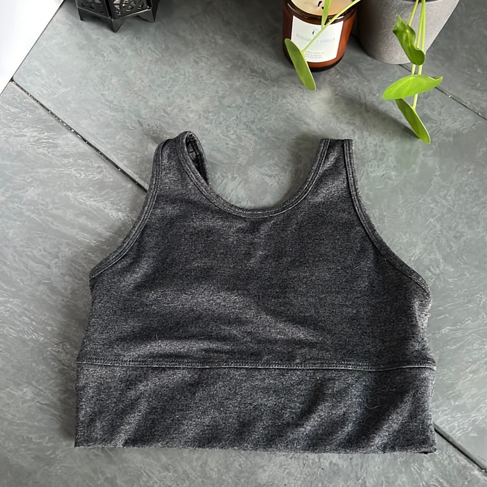Y7 Heather Gray Sports Bra